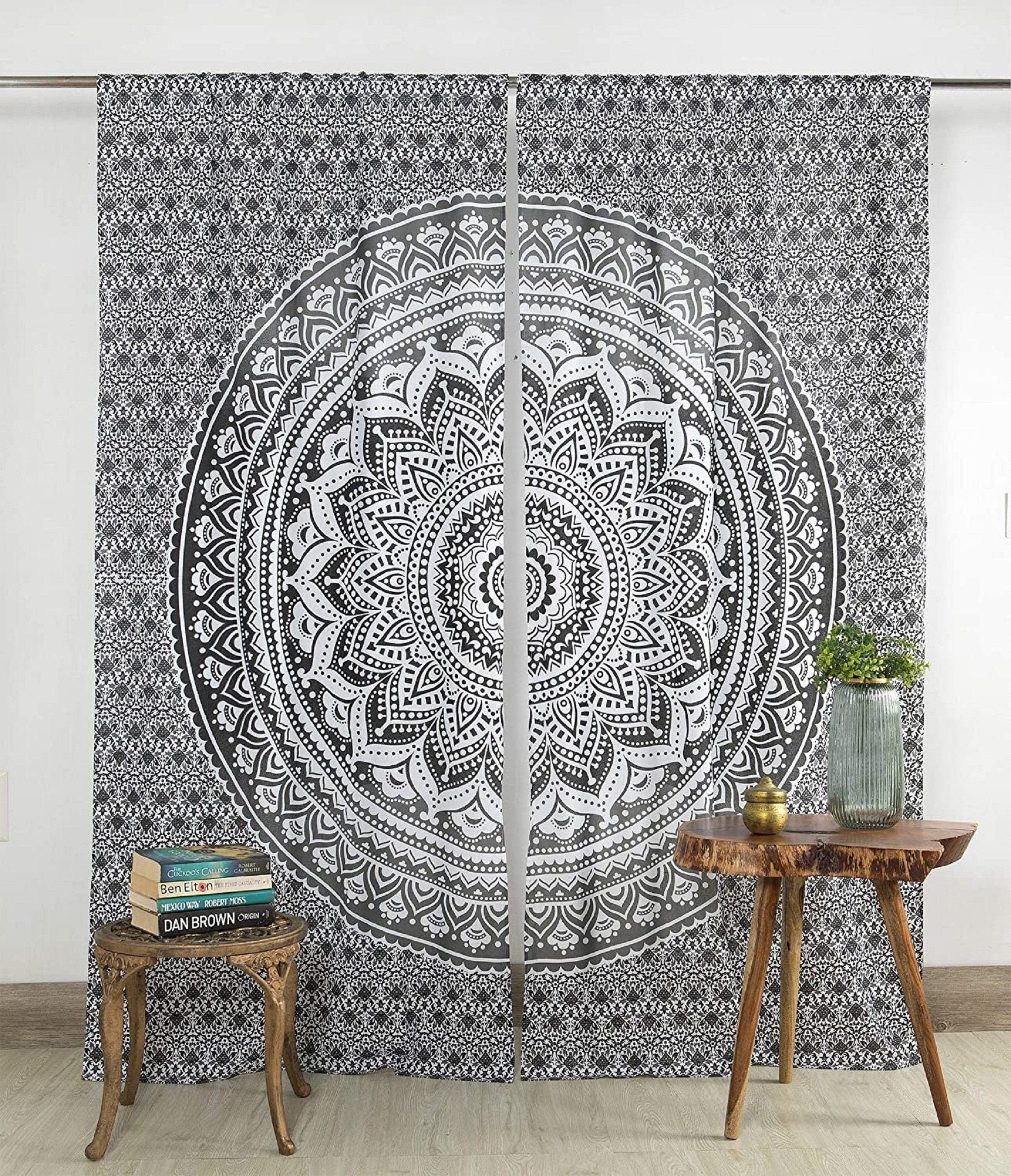 Wall hanging mandala curtains living room curtains curtains | Etsy