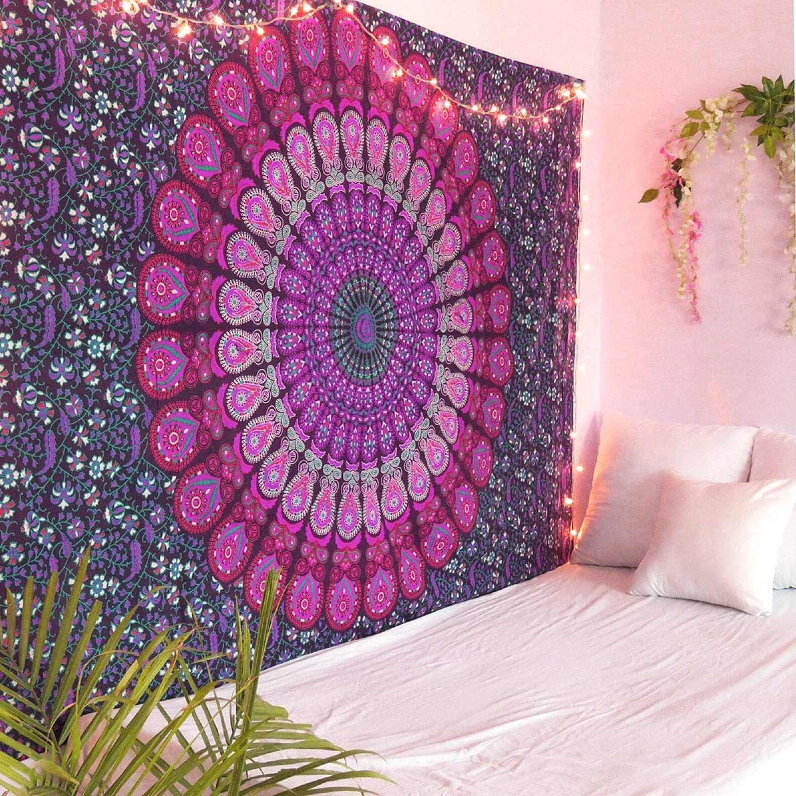 Hippie Mandala Hippie Hippies Wall Hanging 100cotton Tapestry Etsy