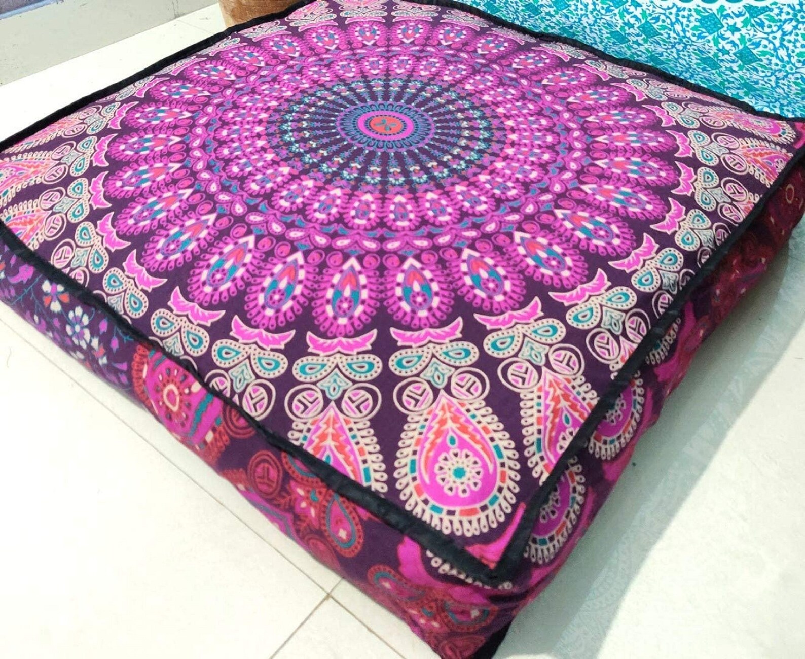 Bodenkissen Boho Deko Kissenhülle Indische Hippie Boden | Etsy