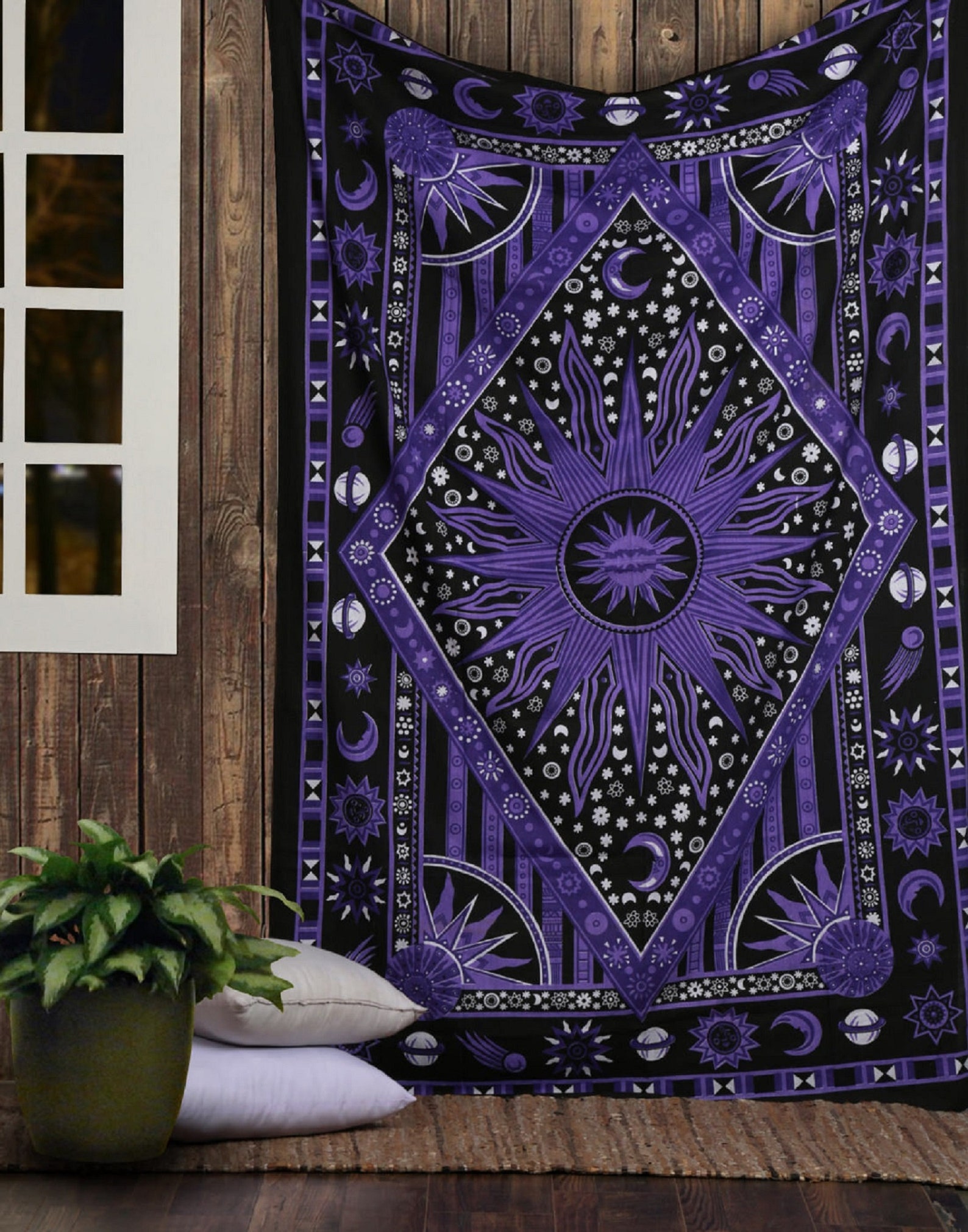 Tapestries Handmade Tapestry Wall Hanging Tapestry Cotton Wall Etsy
