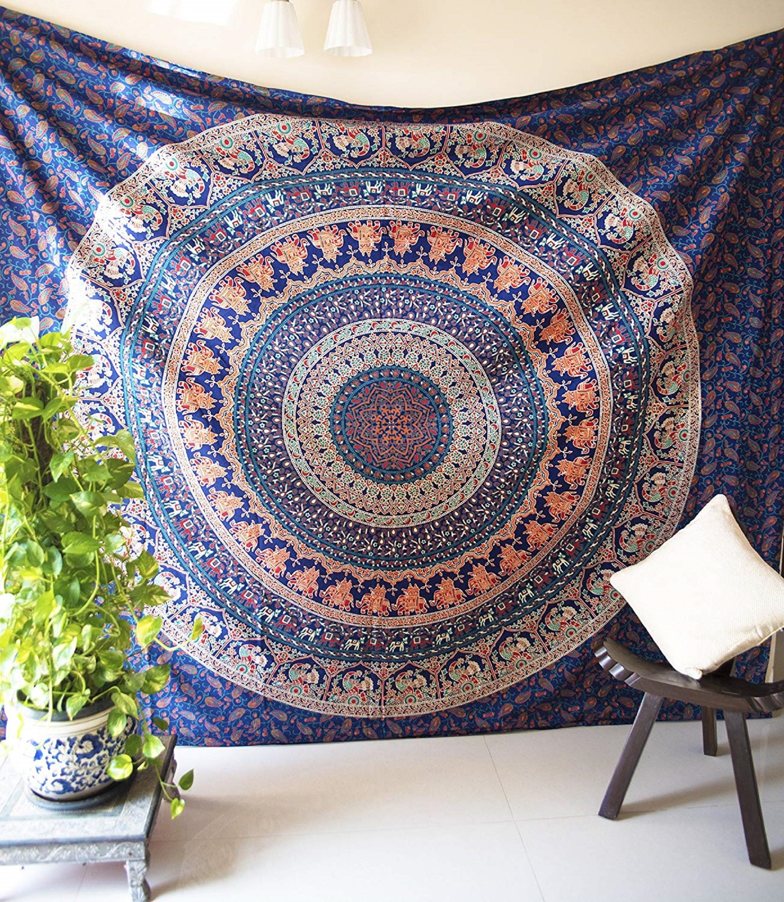 Hippie Mandala Hippie Hippies Wall Hanging 100cotton Tapestry Etsy