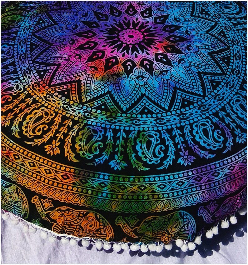 Floor Pillow Ottoman Pouf Handmade Dark Cushion Floor Pillow Etsy