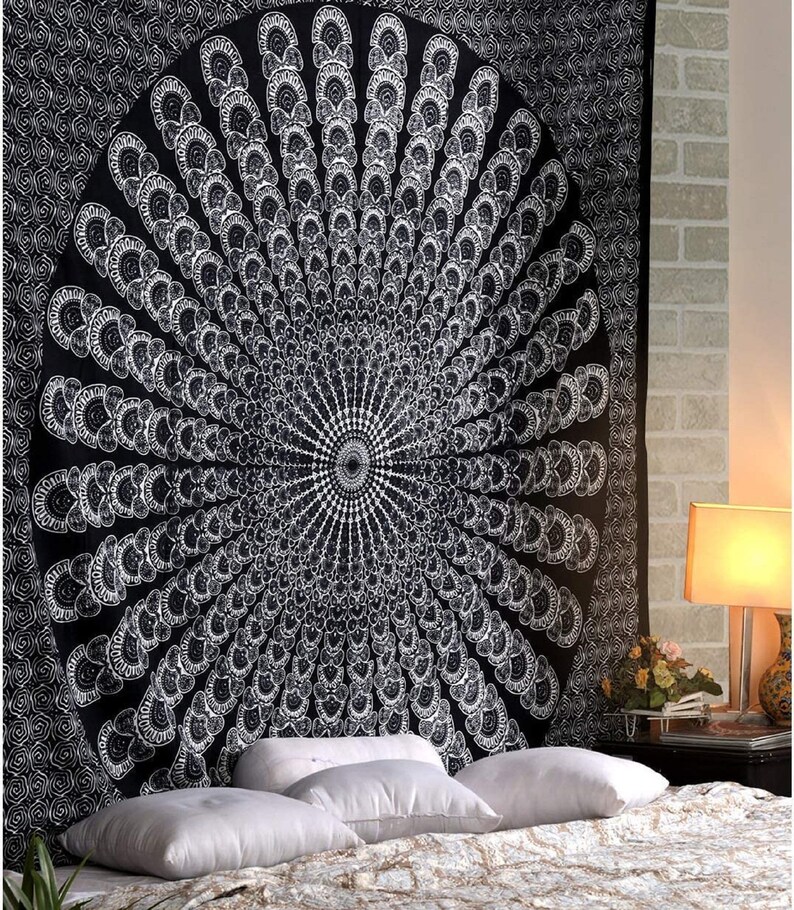 Hippie Mandala Hippie Hippies Wall Hanging 100cotton Tapestry Etsy