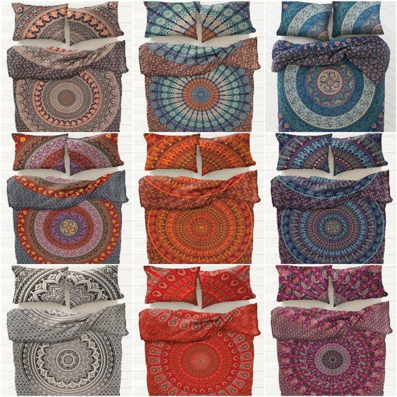 Mandala Duvet Cover Set Rajasthani Bedding Handmade Cotton Etsy