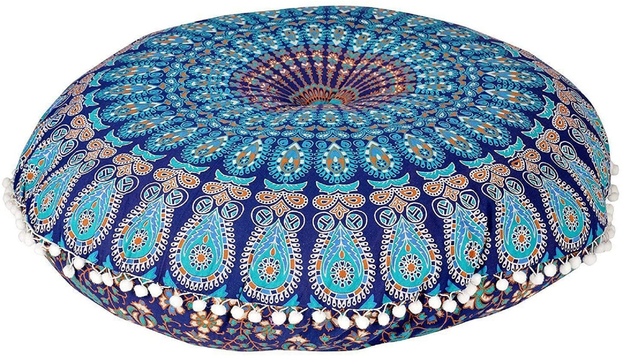 New 28" Indian Round Floor Cushion Pillow Cover Room Decor Pouf Covers Throw 