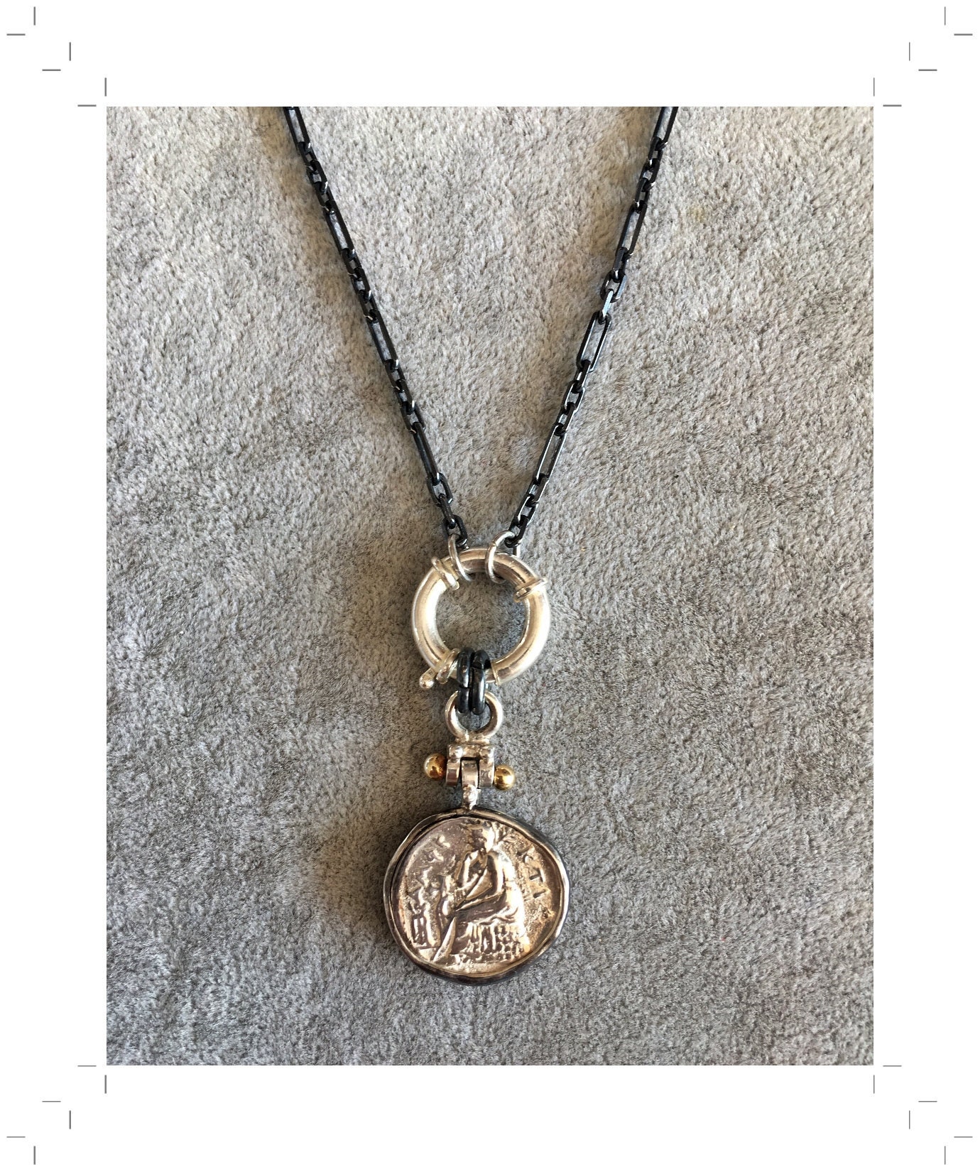 Greek Goddess Aphrodite Coin Necklace 