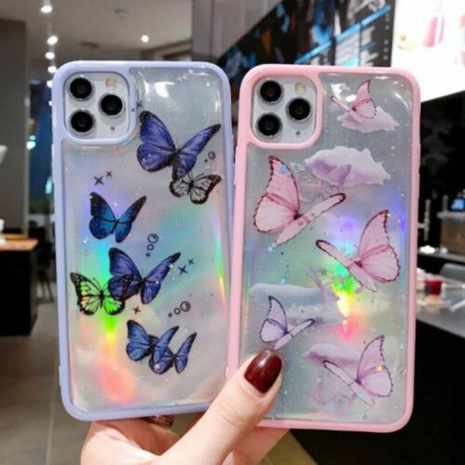 Girl Butterfly Sparkle Case Cover pour iPhone 12 Pro Max mini Etsy