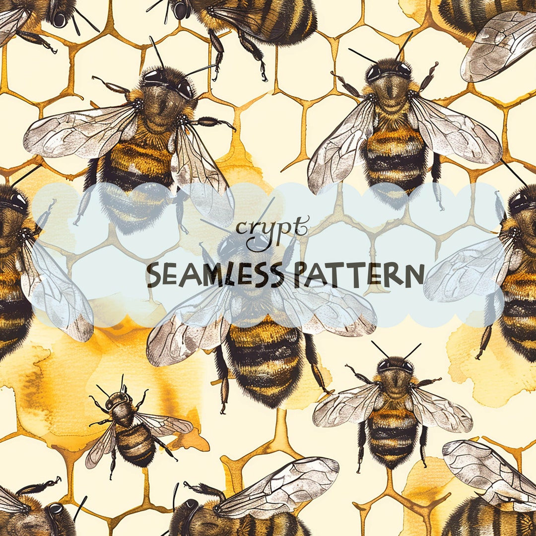 Bee Seamless Pattern Repeating File for Sublimation Commercial Use - Etsy