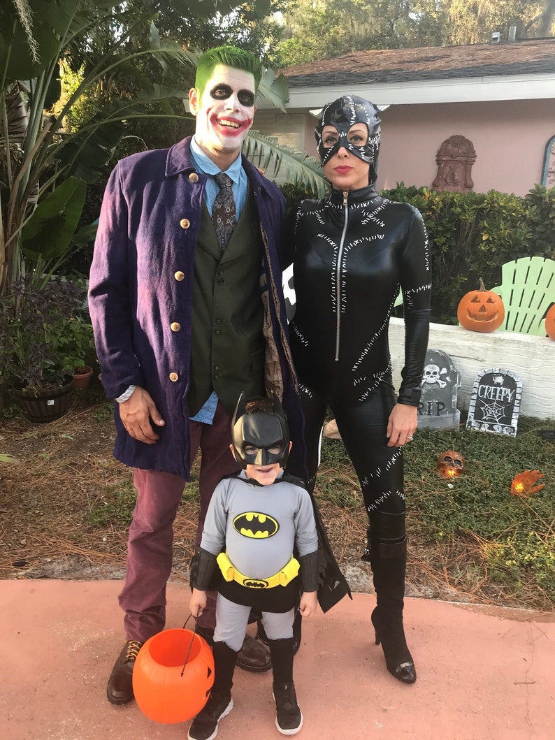Family Batman Halloween Costume, with Catwoman & Joker 
