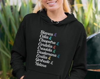 Feminist Shirt Feminism T Shirt Protest Tee Equality Women's Right Gifts For Her Girl Power Hoodie - Shakespeare List of Female Characters