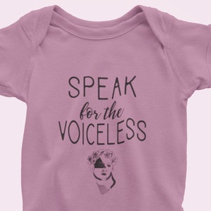 Feminist Shirt Feminism T Shirt Baby Girl Power Tee Kids Shower Birthday Gift Toddler Infant Bodysuit Speak For the Voiceless Social Justice