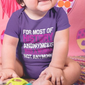 Feminist Shirt Feminism T Shirt Baby Girl Power Tee Kids Shower Birthday Gift Toddler Infant Bodysuit - Anonymous Was A Woman Not Anymore