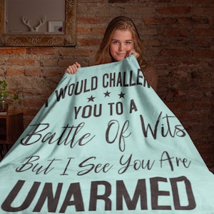 Feminist Gift Feminism Blanket Equality Women&#39;s Right Gifts For Her Girl Power - LARGE Sherpa Fleece Blanket - Battle of Wits Shakespeare