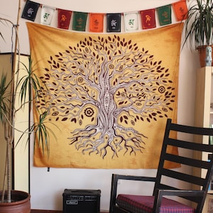 The Tree of Life Psychedelic Tapestry, Backdrop, Wallhanging, Psy Trance, High Quality