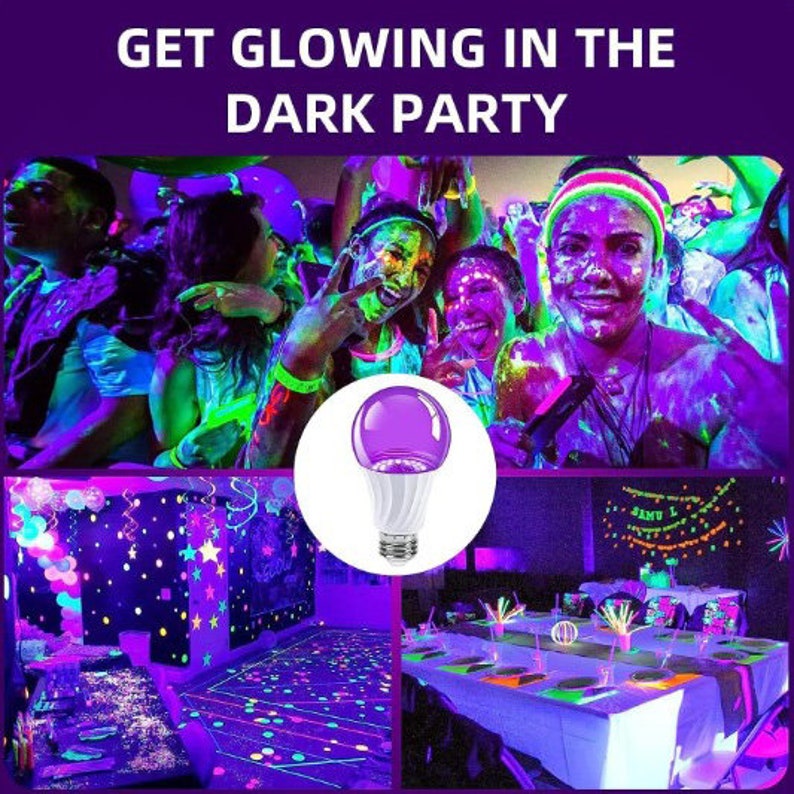 Blacklight Led for Tapestry - Bulb Glow Dark House Party Materials ...