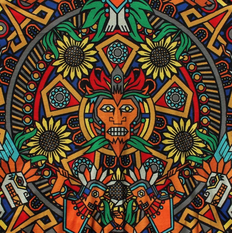 Peaceful Aztec Psychedelic Tapestry Backdrop Wallhanging Etsy