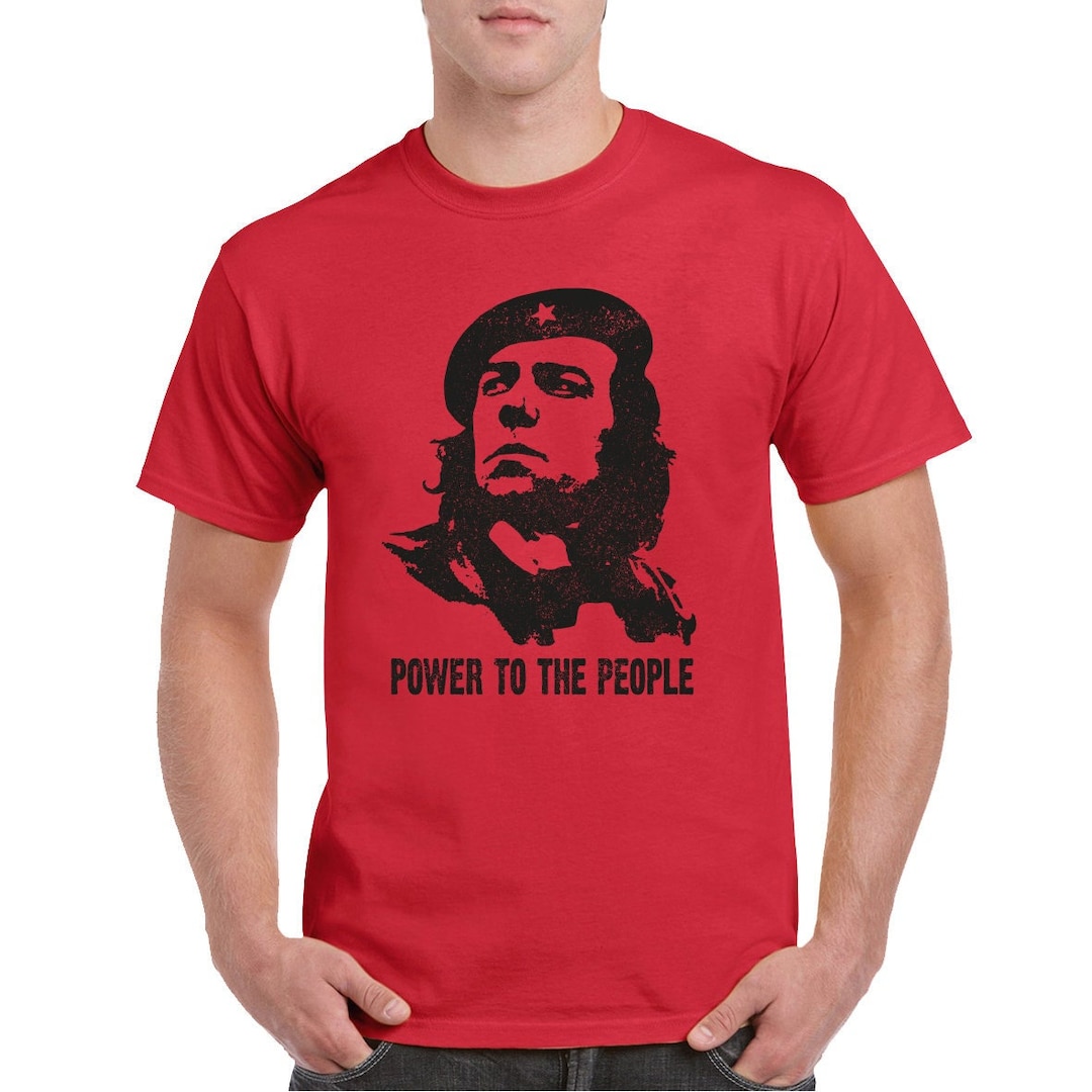T-shirt Citizen Smith Power To The People - Manches Longues, Coton, Couleur Kaki, Style Vintage