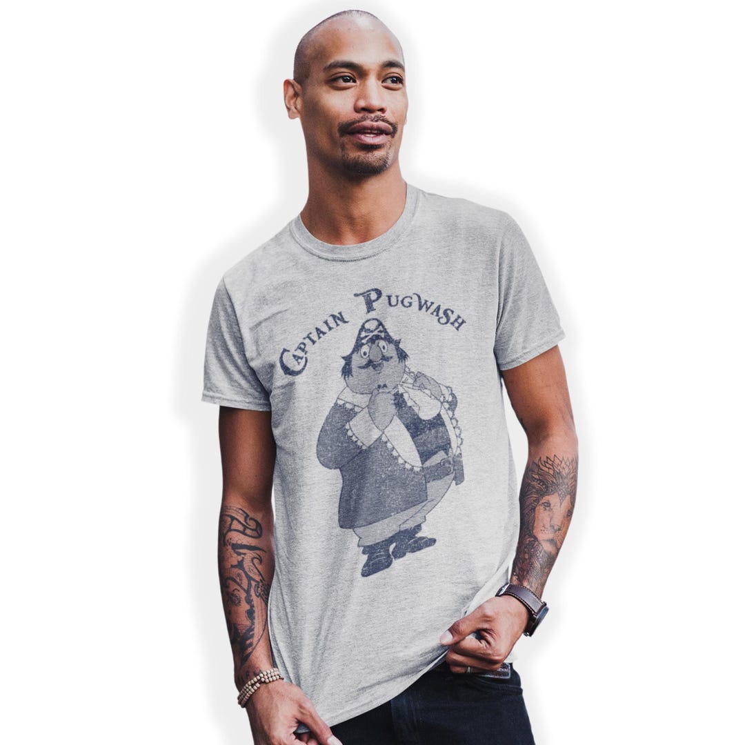 Captain Pugwash T-shirt the Black Pig Cut-throat Jake 70s TV