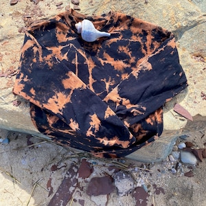 TIE-DYE BLACK Acid Wash Long Sleeve Shirt
