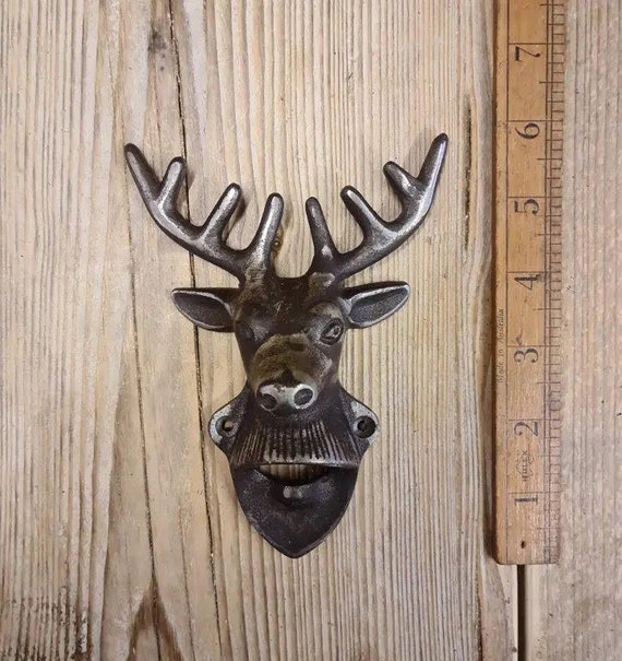 Cast Iron Moose w/antlers Bottle Opener Cast Iron Moose w/antlers Bottle Opener