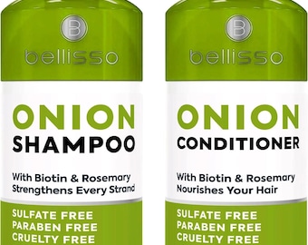 Onion Shampoo and Conditioner Set with Rosemary and Biotin Thickening Products