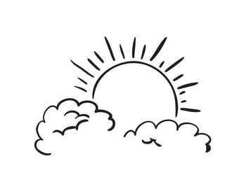 Download Sun And Clouds Svg Etsy