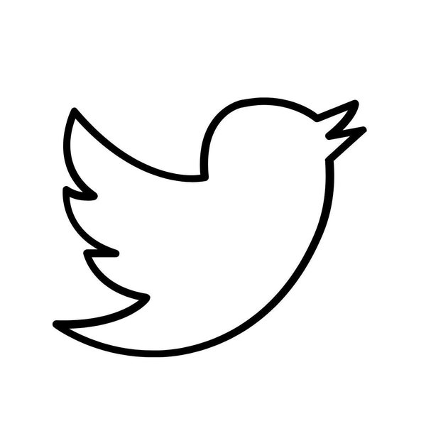 Bird digital file - SVG, PNG, JPG - Cricut & Silhouette clipart cutfile Twitter Tweet
