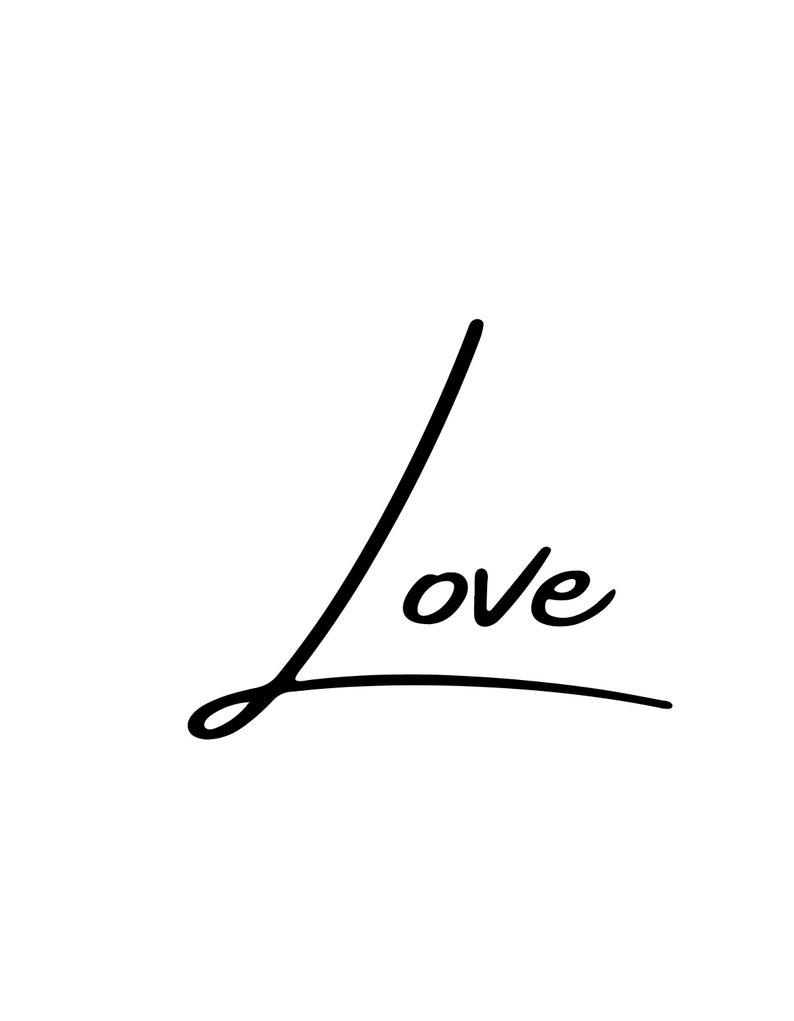 Love word Digital File SVG PNG JPG Cricut & Silhouette | Etsy