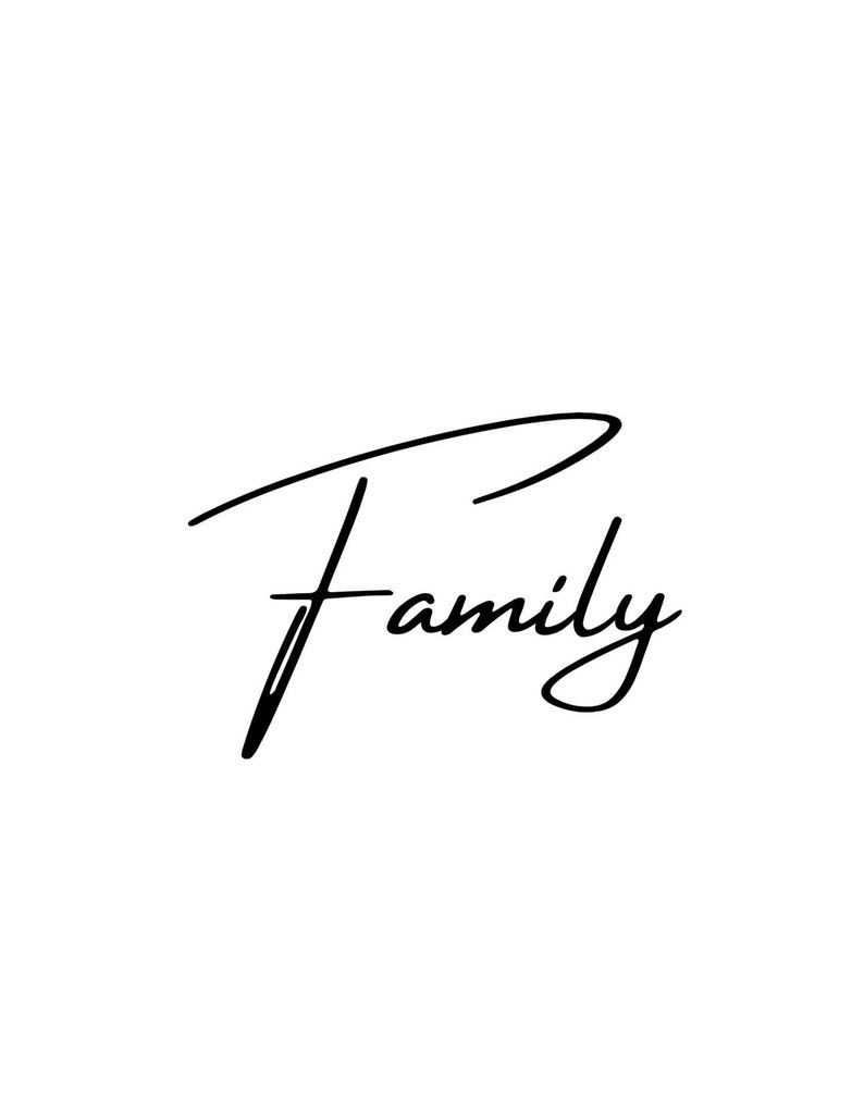 Family word Digital File SVG PNG JPG Cricut & Silhouette | Etsy