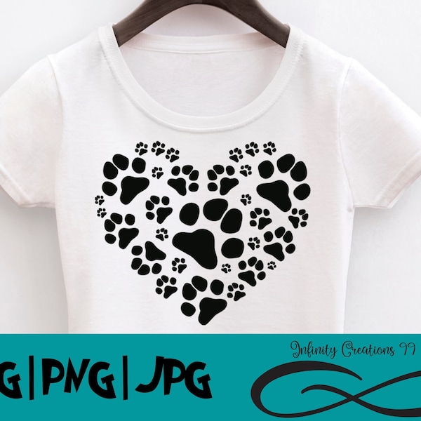 Love Paw Svg - Etsy