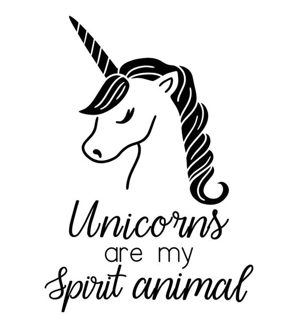 Digital File Unicorns are my Spirit Animal SVG PNG JPG | Etsy