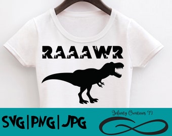 Dinosaur Dinosaurs Rawr Digital File Download - SVG, PNG, JPG - Cricut & Silhouette t-Rex Dino