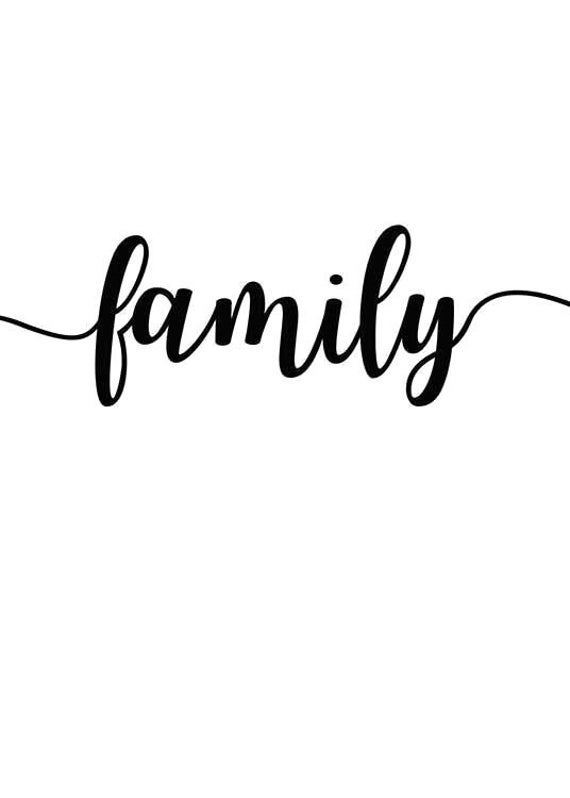 Family word SVG PNG JPG Cricut & Silhouette digital file | Etsy