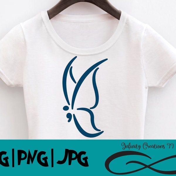 Semicolon Butterfly - Etsy