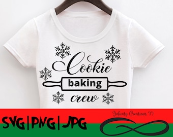 Cookie Baking Crew SVG, PNG, JPG, Digital File, Christmas Svg