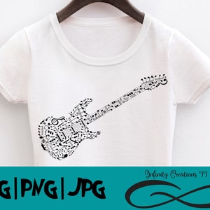 Gitaar svg, SVG, PNG, JPG, Cut bestand voor Cricut, Silhouet, Digitaal Bestand