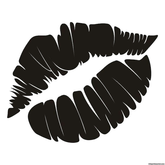 Lips Kiss Digital File SVG PNG JPG Cricut & Silhouette | Etsy Canada