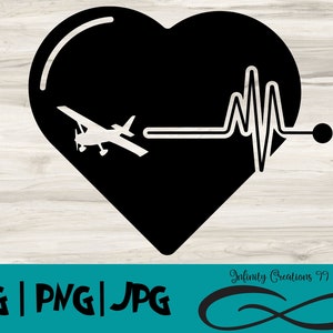 Cessna SVG, PNG, JPG, Airplane Svg, Digital File, Cricut & Silhouette, Plane Svg, Love Flying Svg, pilot Svg