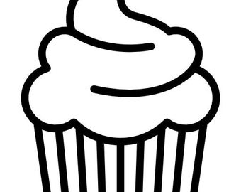cupcake digital file - SVG, PNG, JPG - Cricut & Silhouette digital file dessert sweets