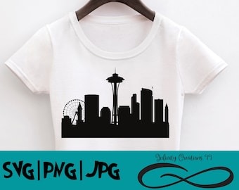 Seattle SVG, Seattle Skyline svg, Space Needle svg, SVG, Jpg, Png, Cut file for Cricut, Silhouette, Travel svg, Skyline svg