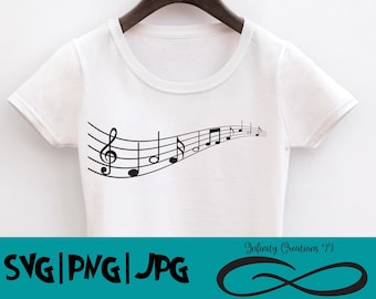 Musica svg, Music Notes svg, Musical svg, Sheet Music svg, file digitale, PNG, JPG, Cut file per Cricut, Silhouette, Song SVG