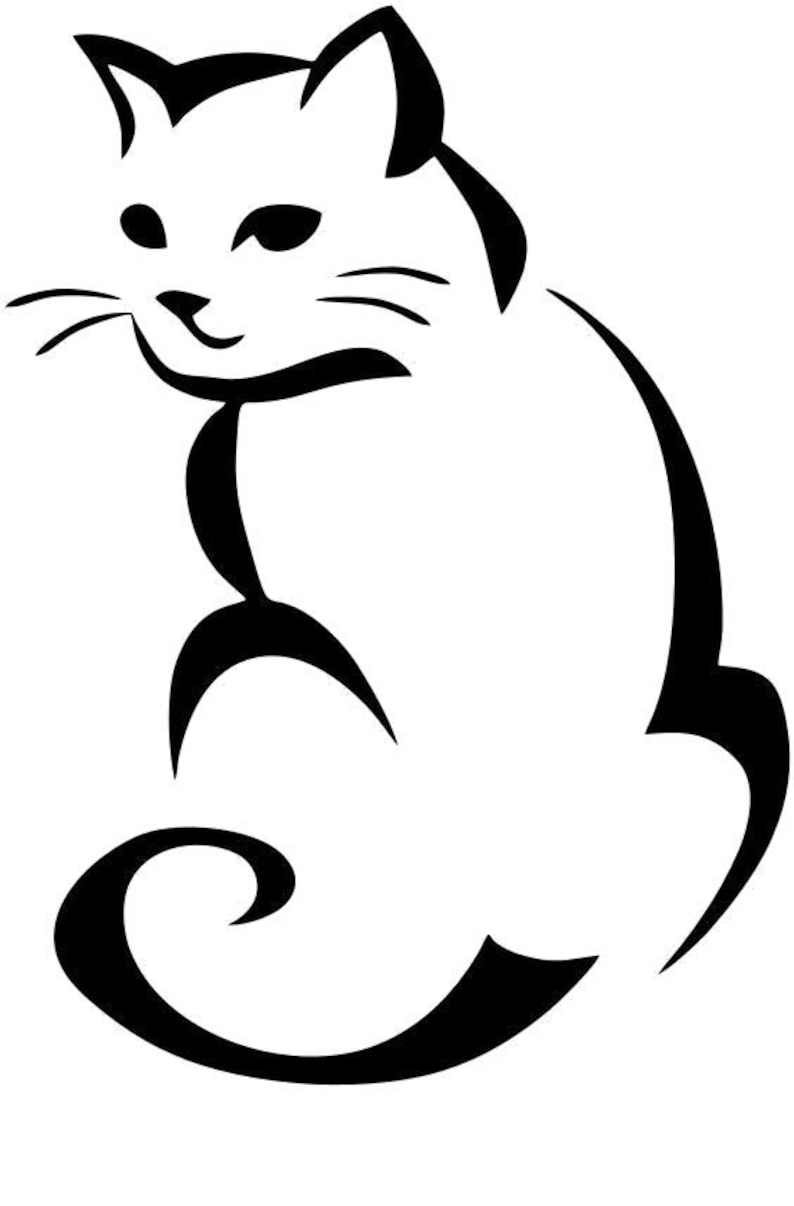 Cat SVG PNG JPG Cricut & Silhouette digital file | Etsy