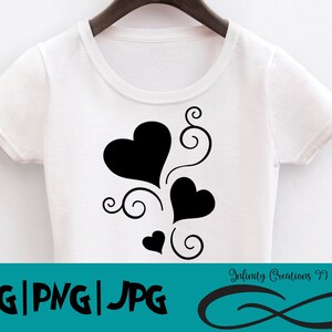 Hearts - SVG, PNG, JPG - Cricut & Silhouette