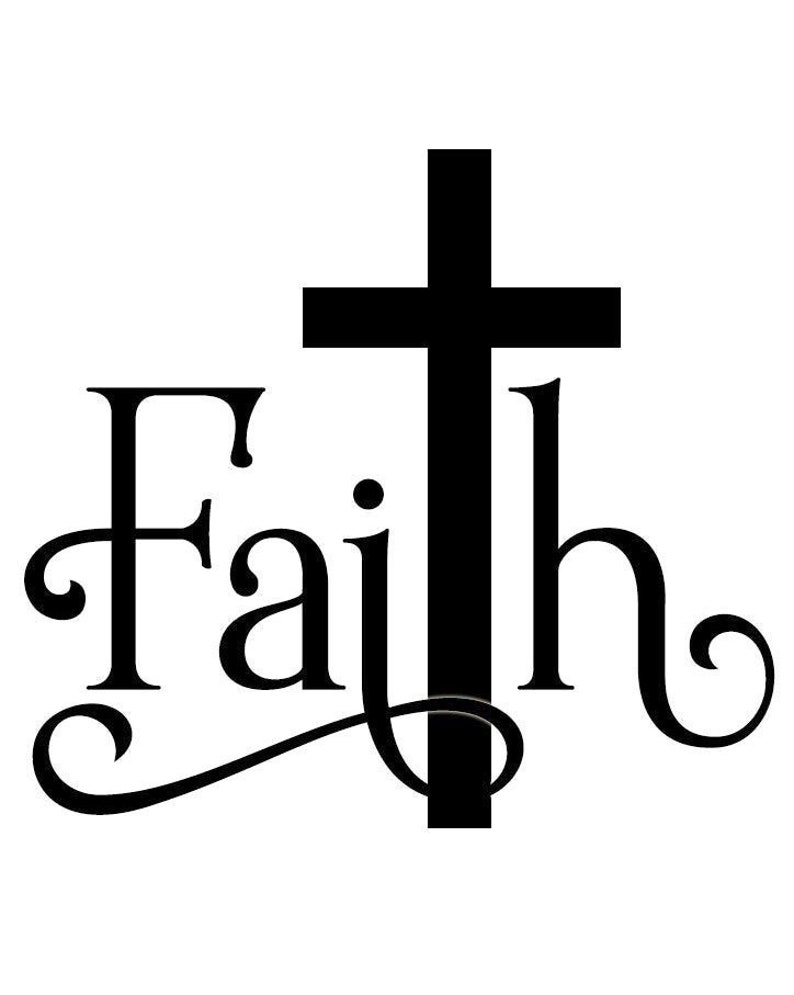Faith SVG PNG JPG Cricut and Silhouette digital file Cross Etsy