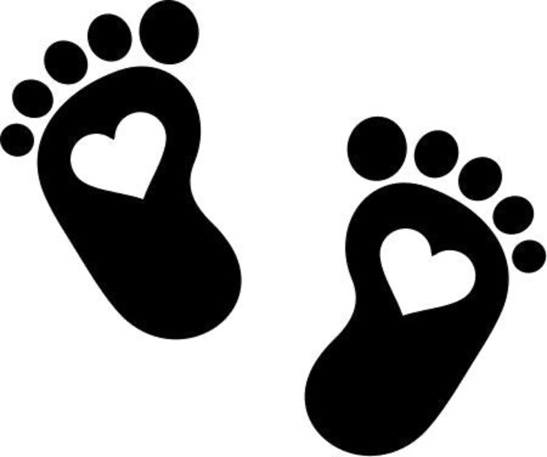 Download Baby feet heart SVG PNG JPG Cricut & Silhouette newborn | Etsy