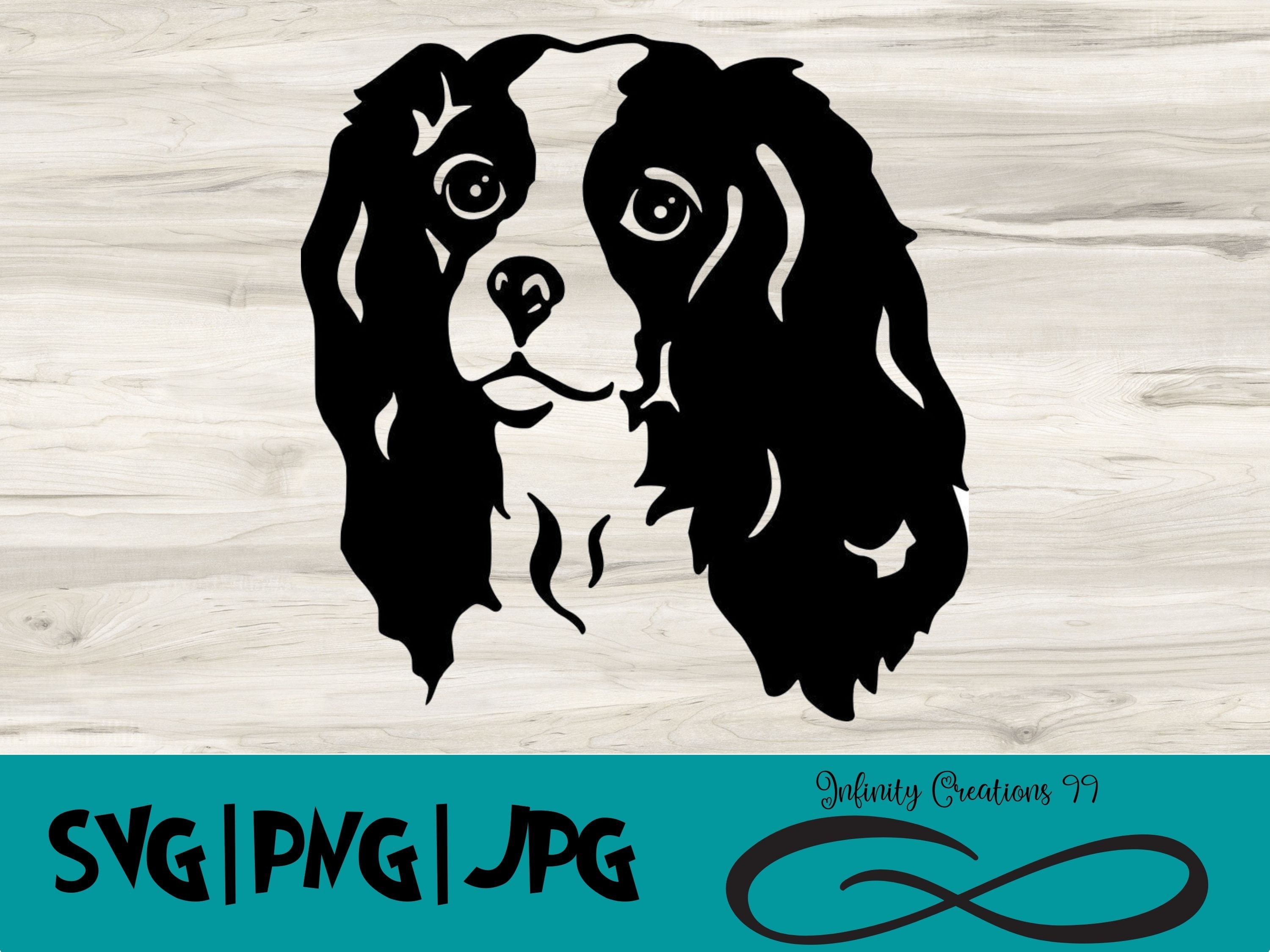 Cavalier King Charles Spaniel Dog SVG PNG JPG Digital File - Etsy