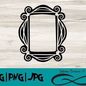Friends Peephole Frame Digital File - SVG, PNG, JPG - Cricut & Silhouette