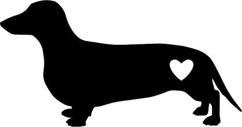 Dachshund wiener dog heart SVG PNG JPG Cricut & | Etsy