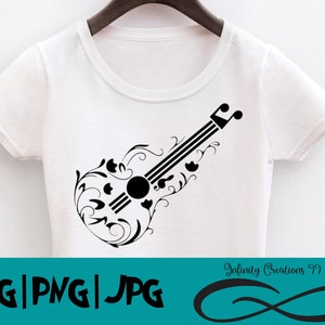 Guitar - SVG, PNG, JPG - Cricut & Silhouette Digital File