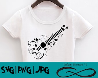 Chitarra - SVG, PNG, JPG - Cricut & Silhouette Digital File